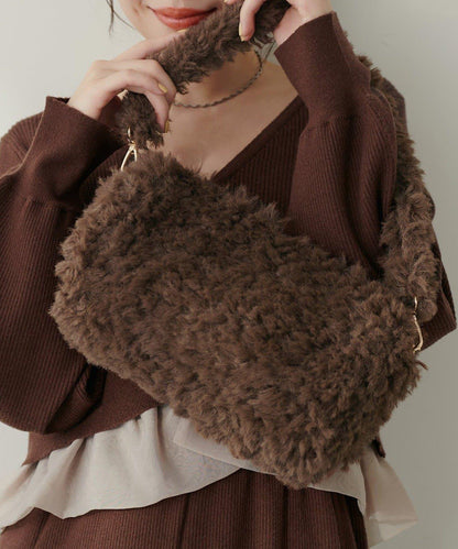 【natural couture】毛絨迷你包