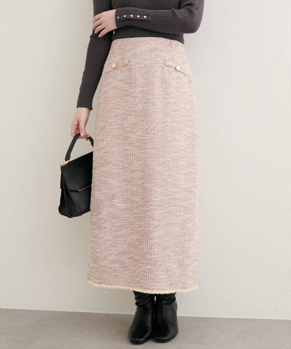 【natural couture】彈力粗花呢修身半身裙