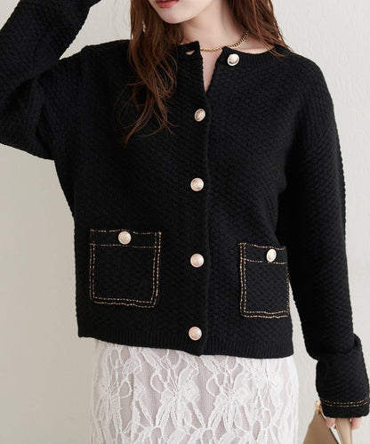 【natural couture】拼色縫線針織夾克