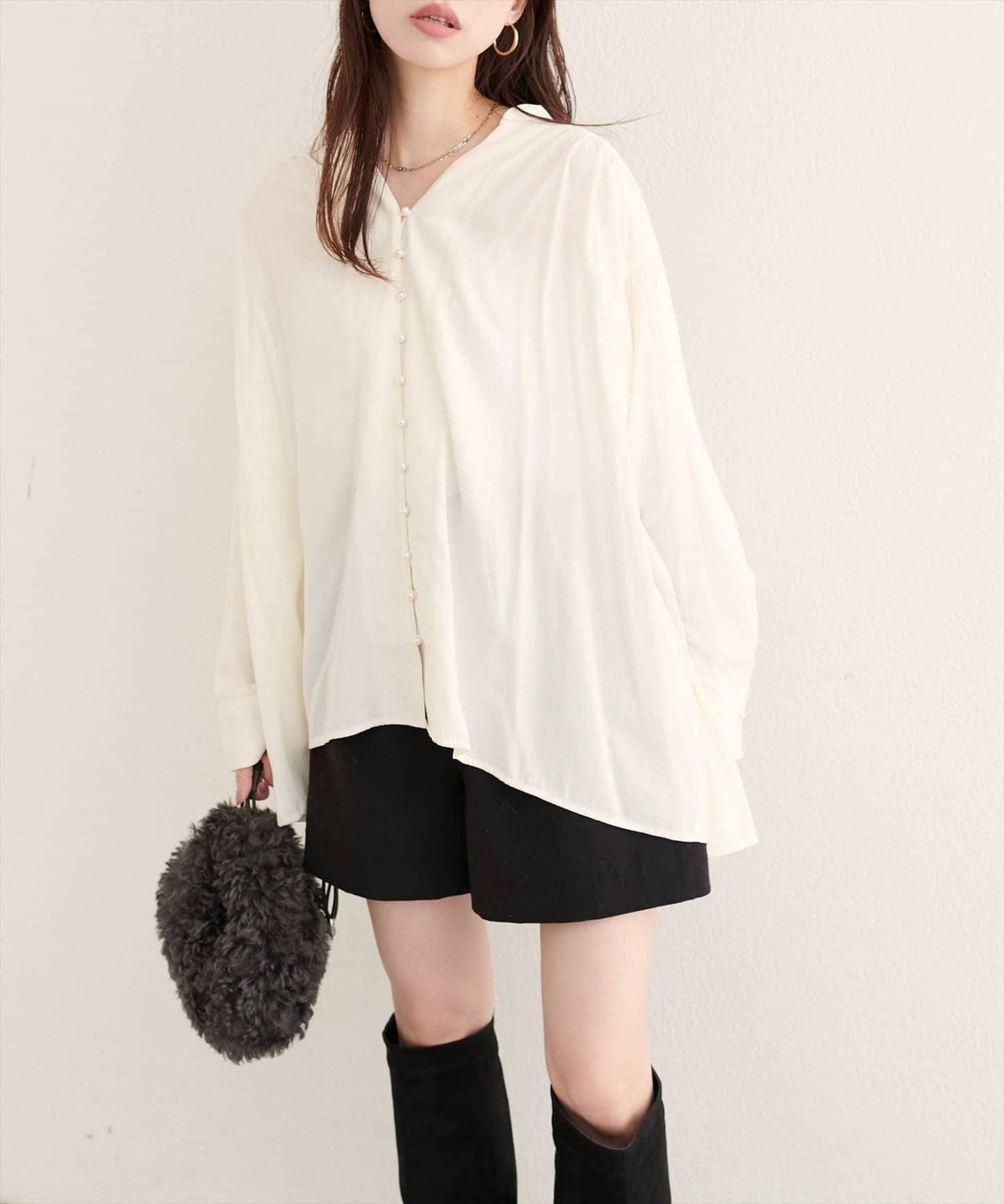 【EVERY.VERY niceclaup】紐扣開襟寬鬆襯衫