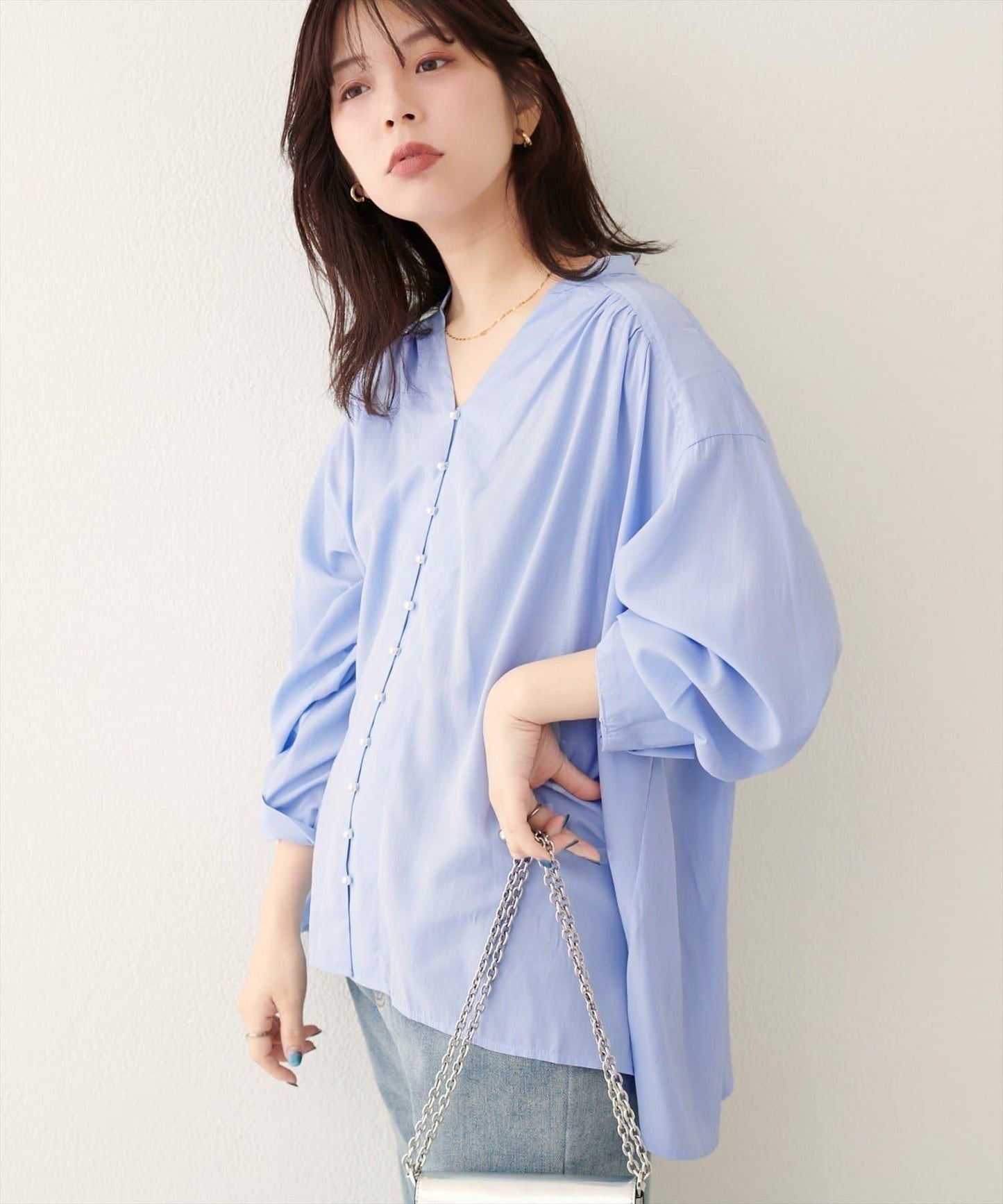 【EVERY.VERY niceclaup】紐扣開襟寬鬆襯衫