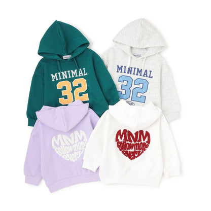 【加絨】【100%純棉】數字&愛心連帽衛衣