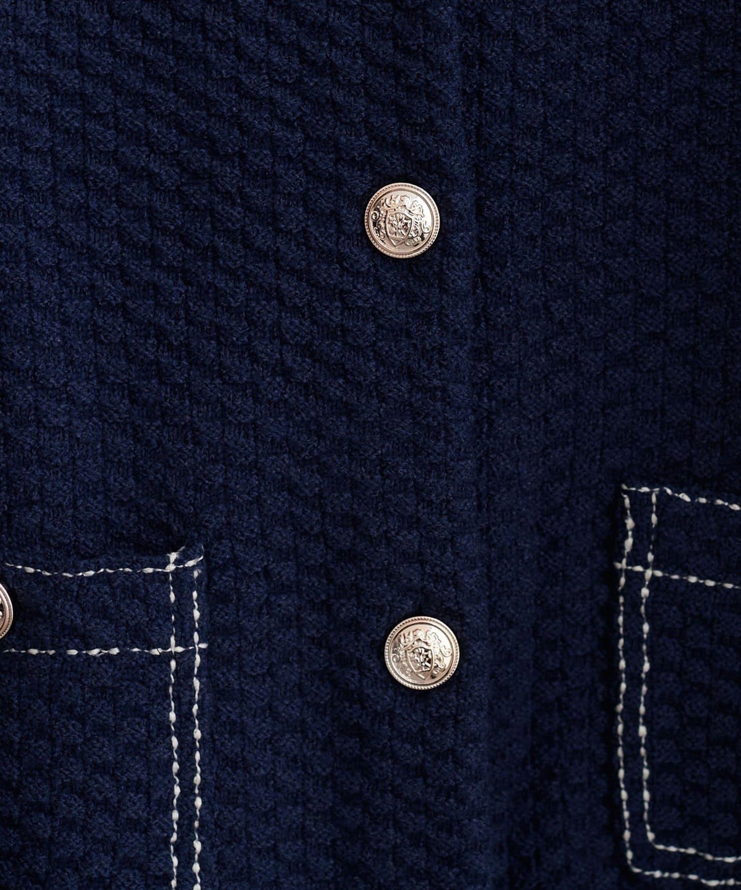 配色拼接針織夾克