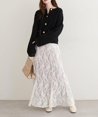 【natural couture】拼色縫線針織夾克