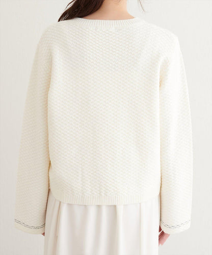 配色拼接針織夾克