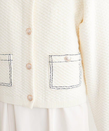 配色拼接針織夾克