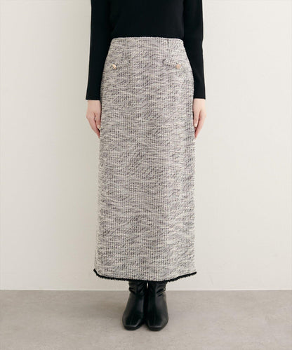 【natural couture】彈力粗花呢修身半身裙