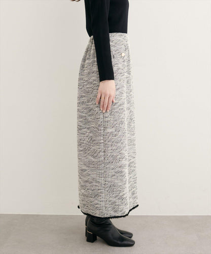 【natural couture】彈力粗花呢修身半身裙