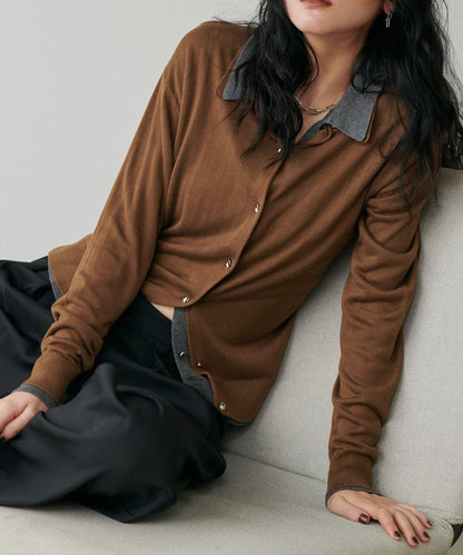 【LARUTA】垂墜感針織POLO衫