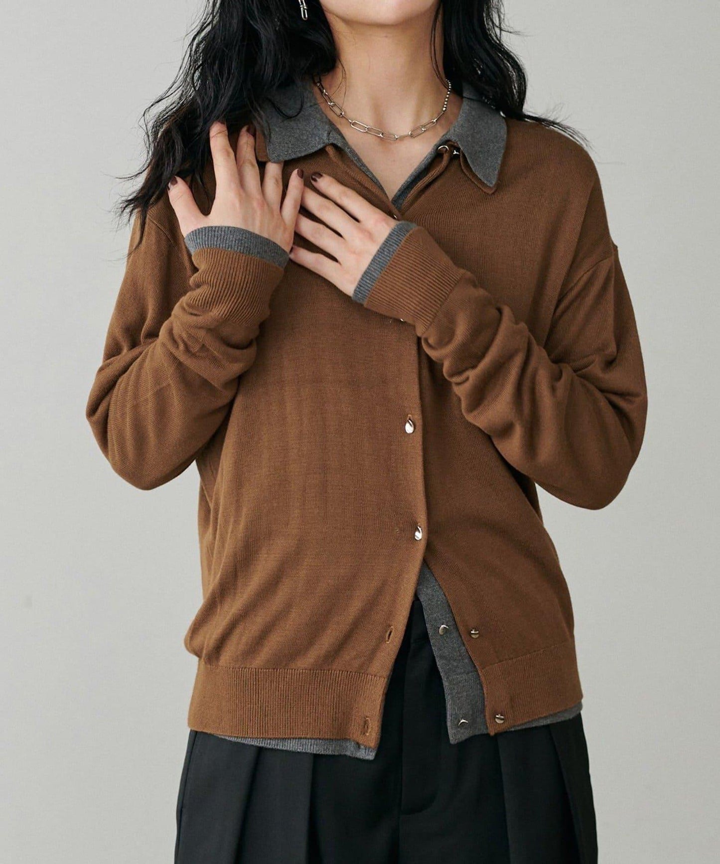 【LARUTA】垂墜感針織POLO衫