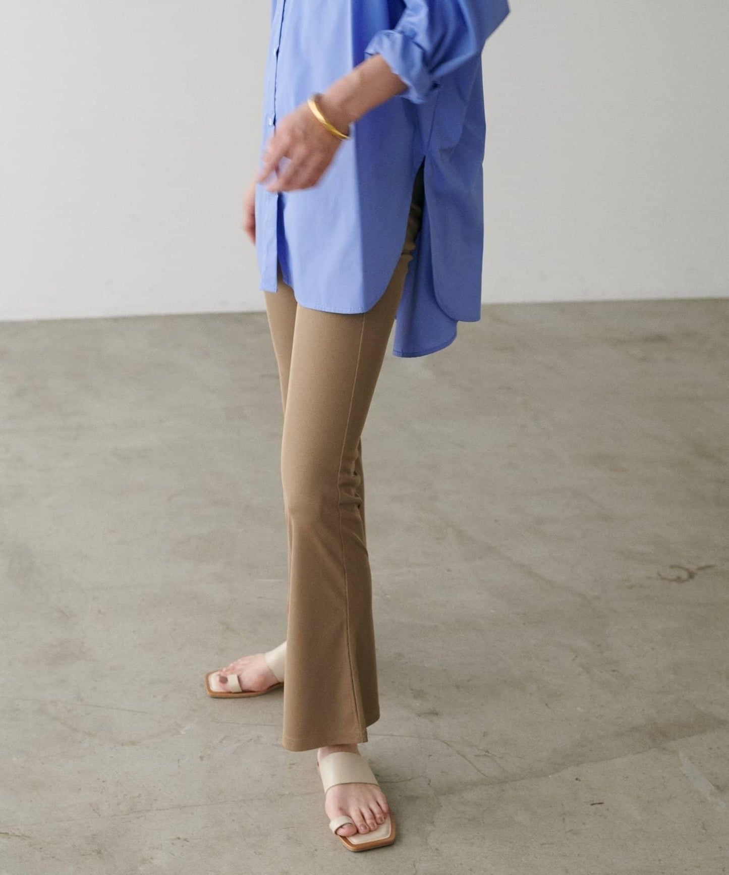 【LARUTA】美麗剪裁羅紋長褲