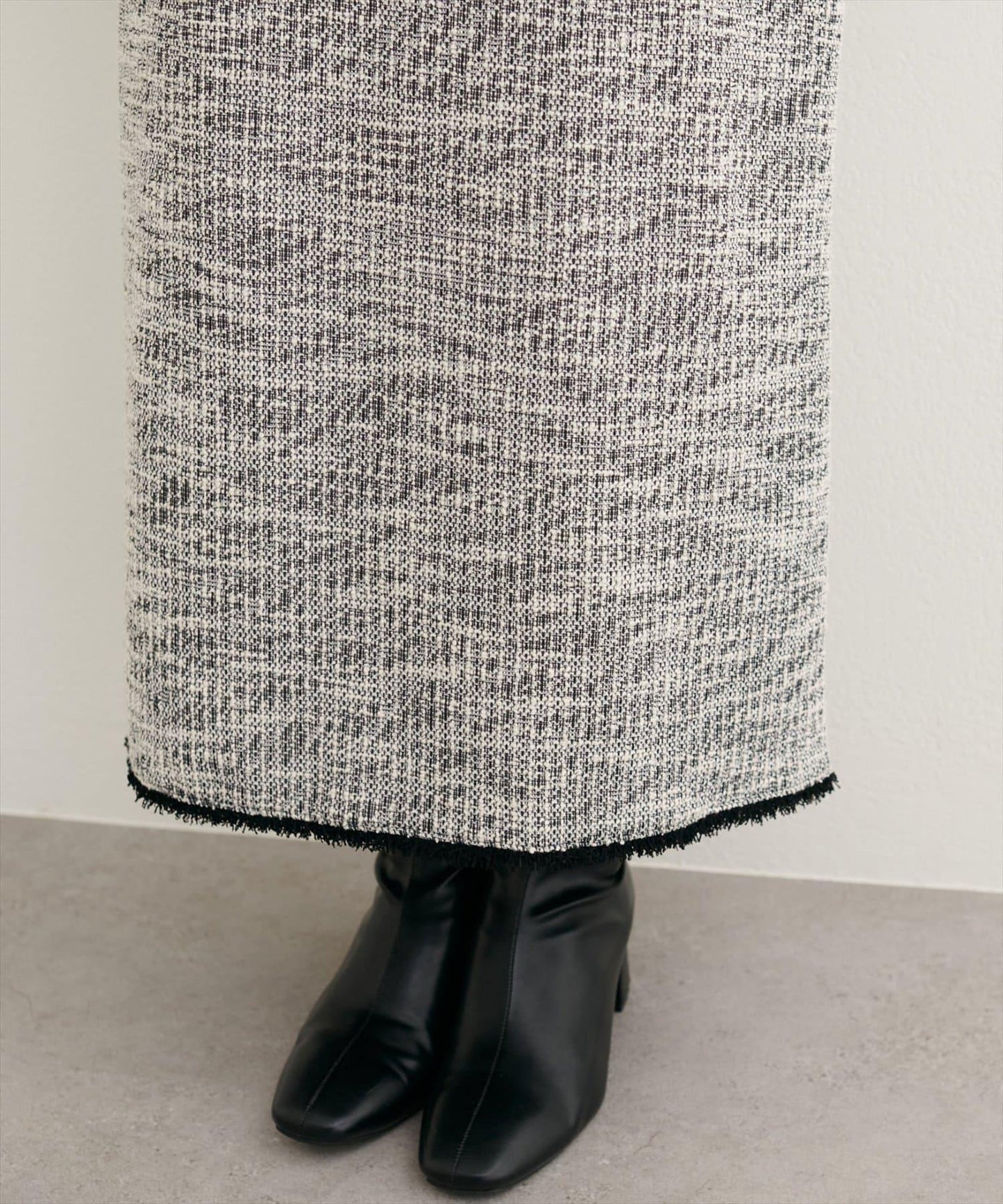 【natural couture】彈力粗花呢修身半身裙