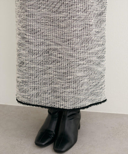 【natural couture】彈力粗花呢修身半身裙