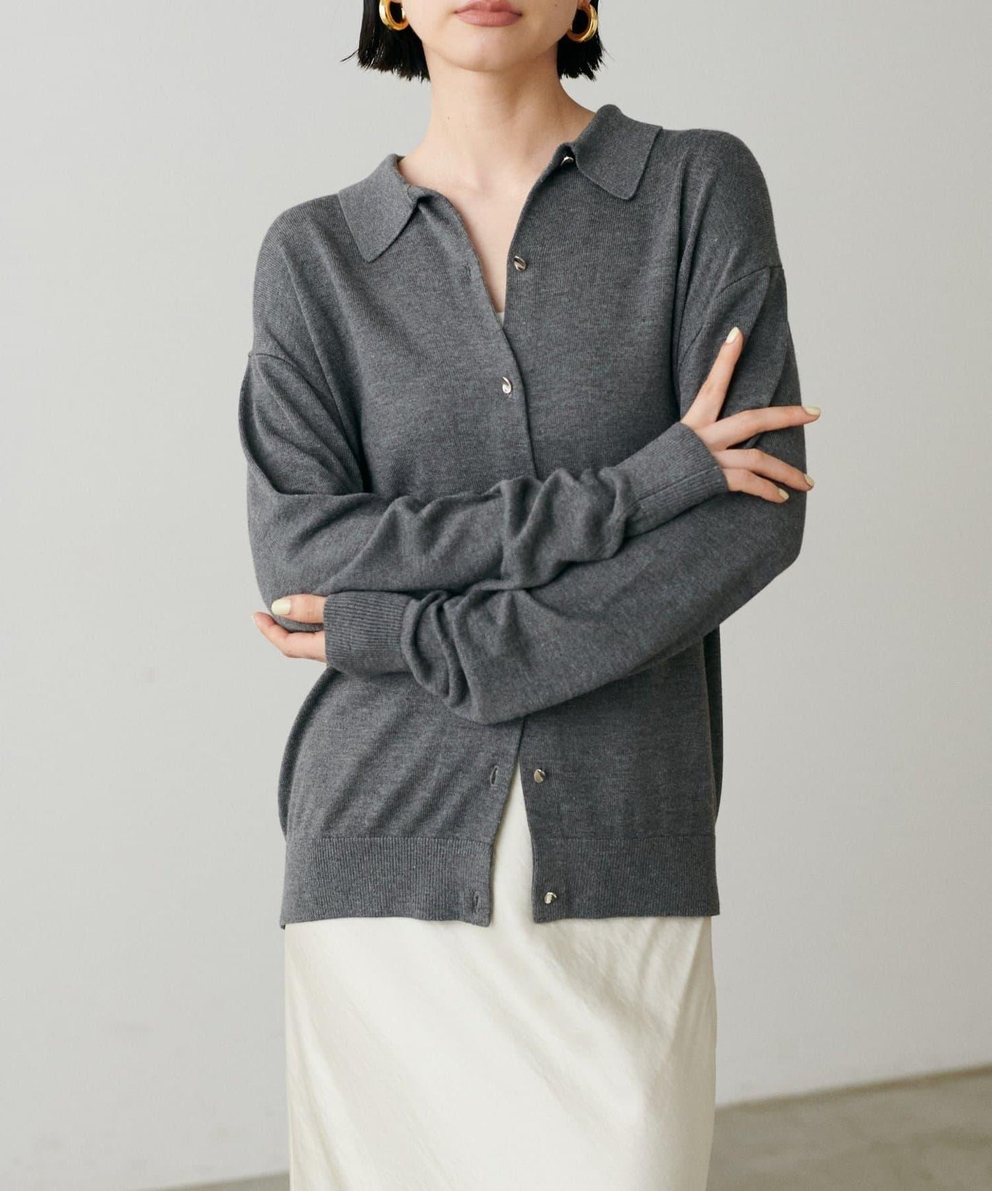 【LARUTA】垂墜感針織POLO衫