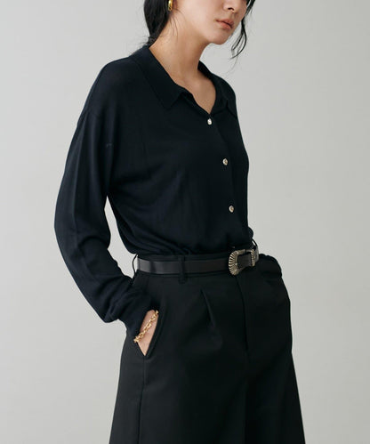 【LARUTA】垂墜感針織POLO衫