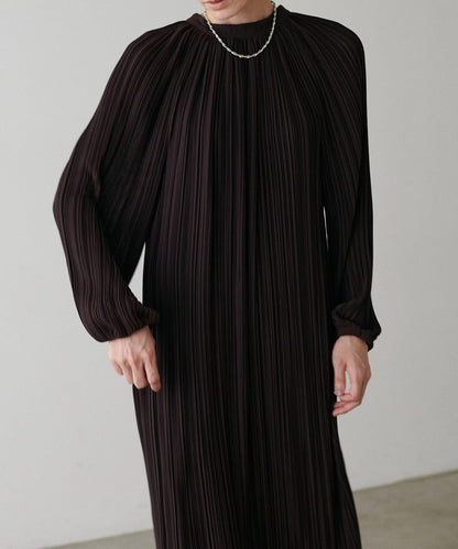 【LARUTA】百褶直筒連衣裙