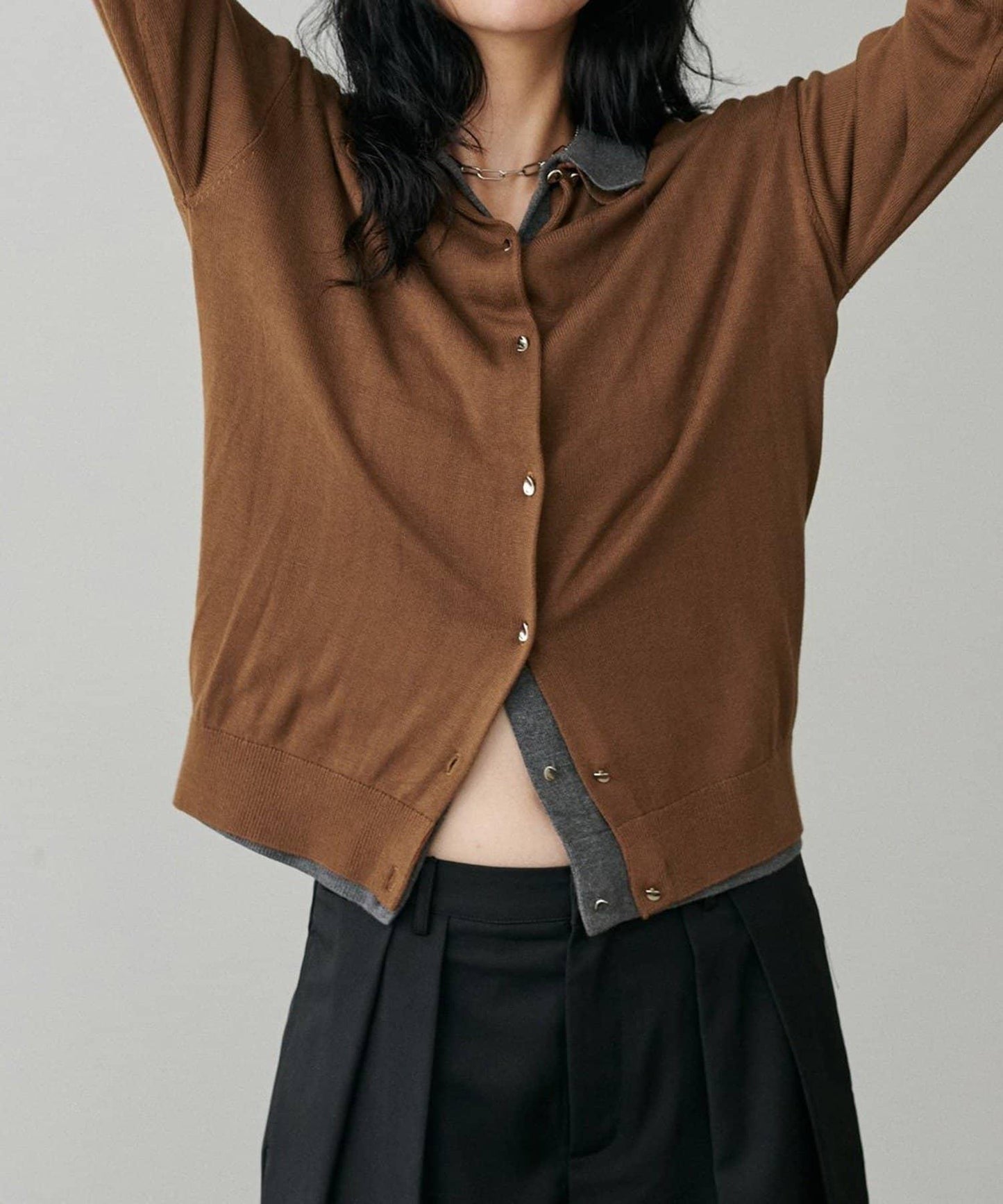 【LARUTA】垂墜感針織POLO衫