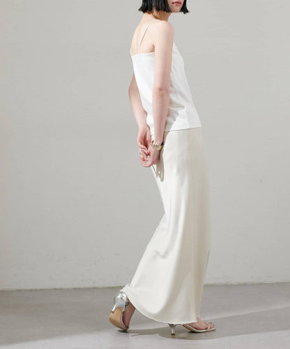 【LARUTA】帶胸墊人造絲針織吊帶背心