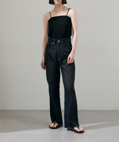 【LARUTA】帶胸墊人造絲針織吊帶背心