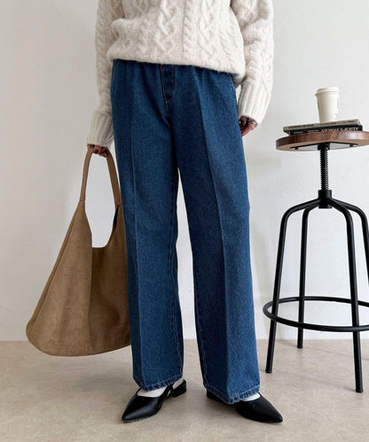 喇叭牛仔休閒褲