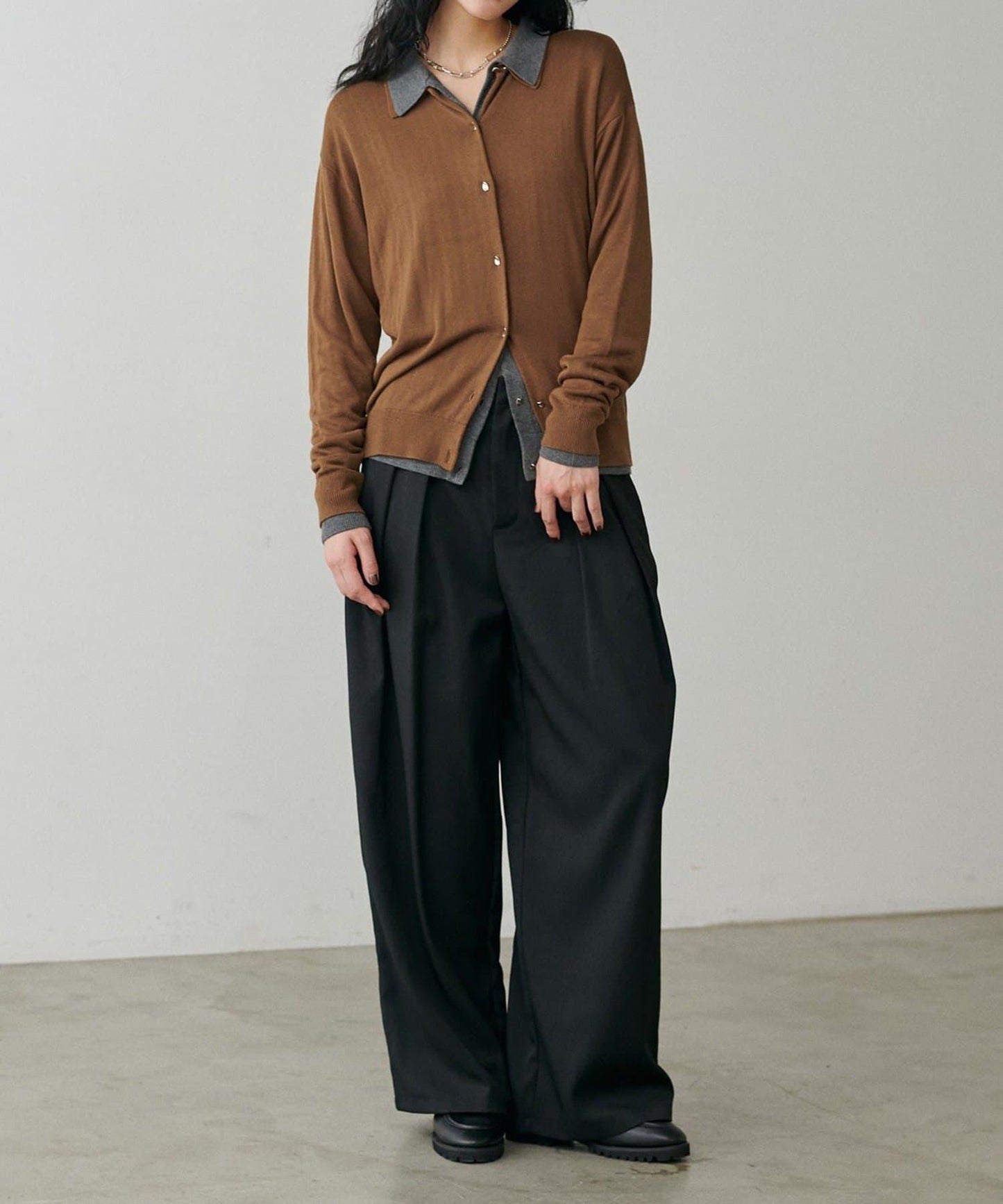 【LARUTA】垂墜感針織POLO衫