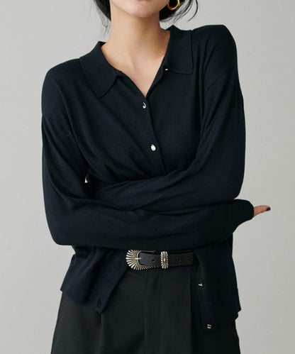 【LARUTA】垂墜感針織POLO衫