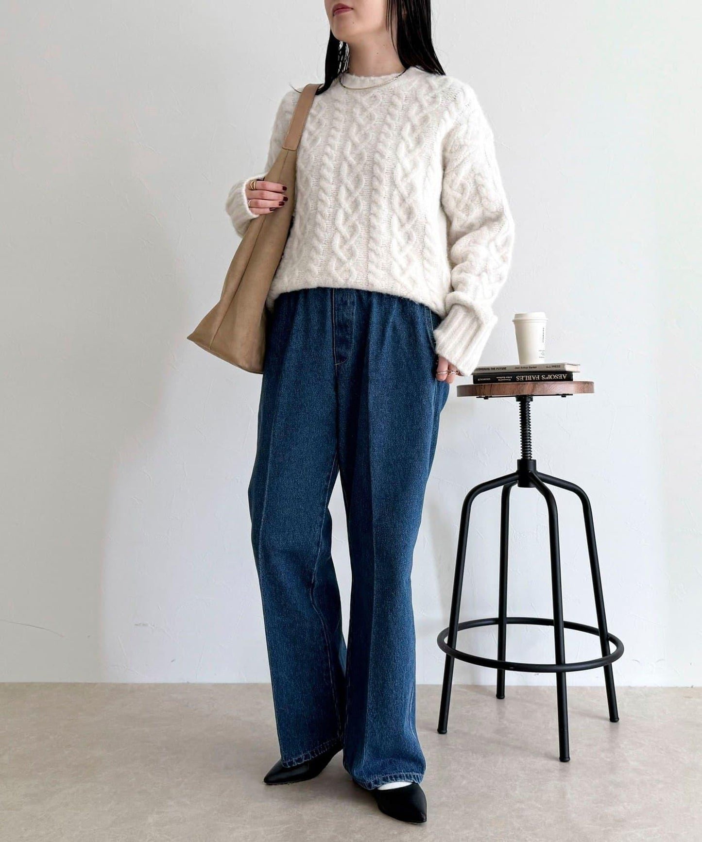 喇叭牛仔休閒褲