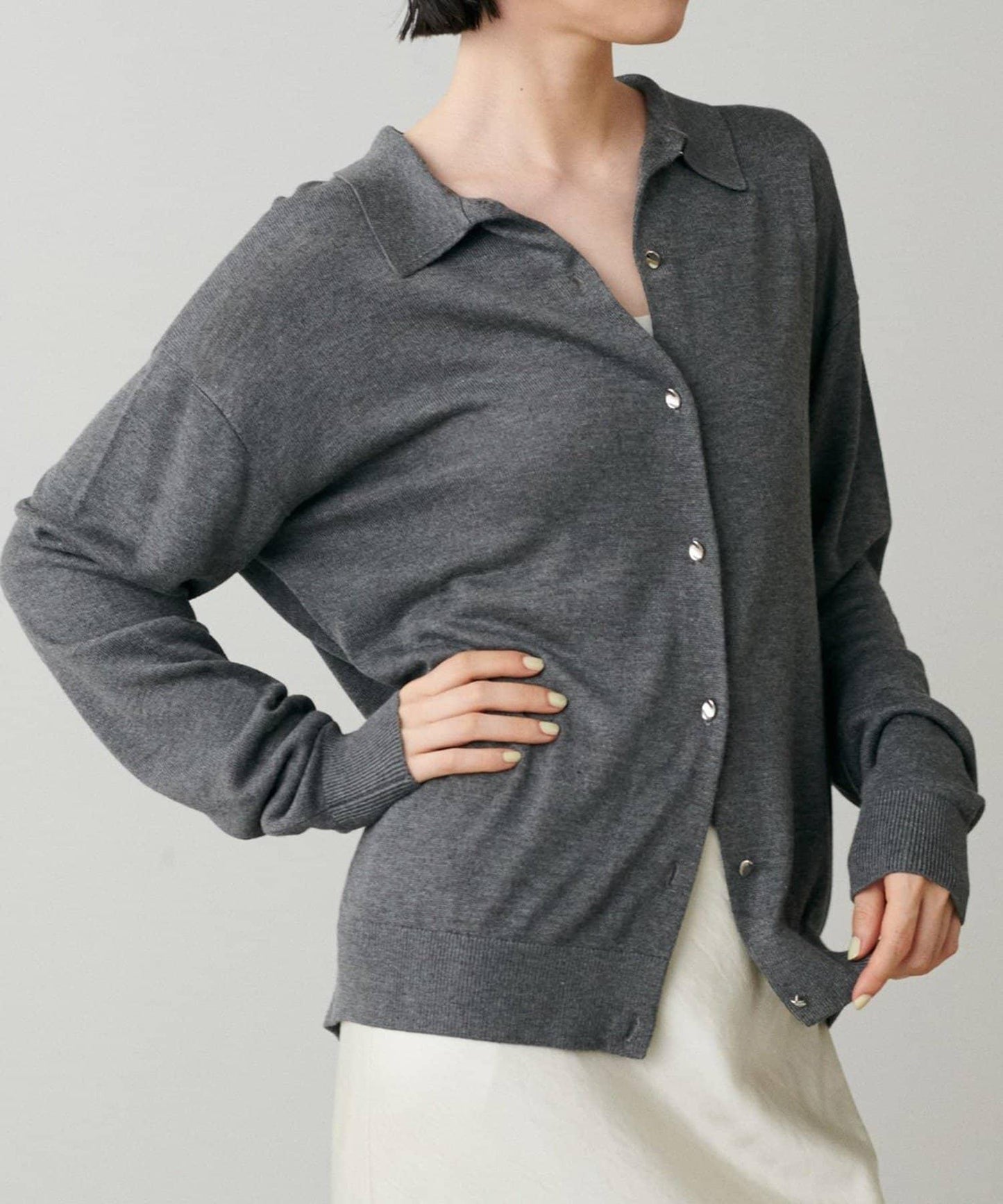 【LARUTA】垂墜感針織POLO衫