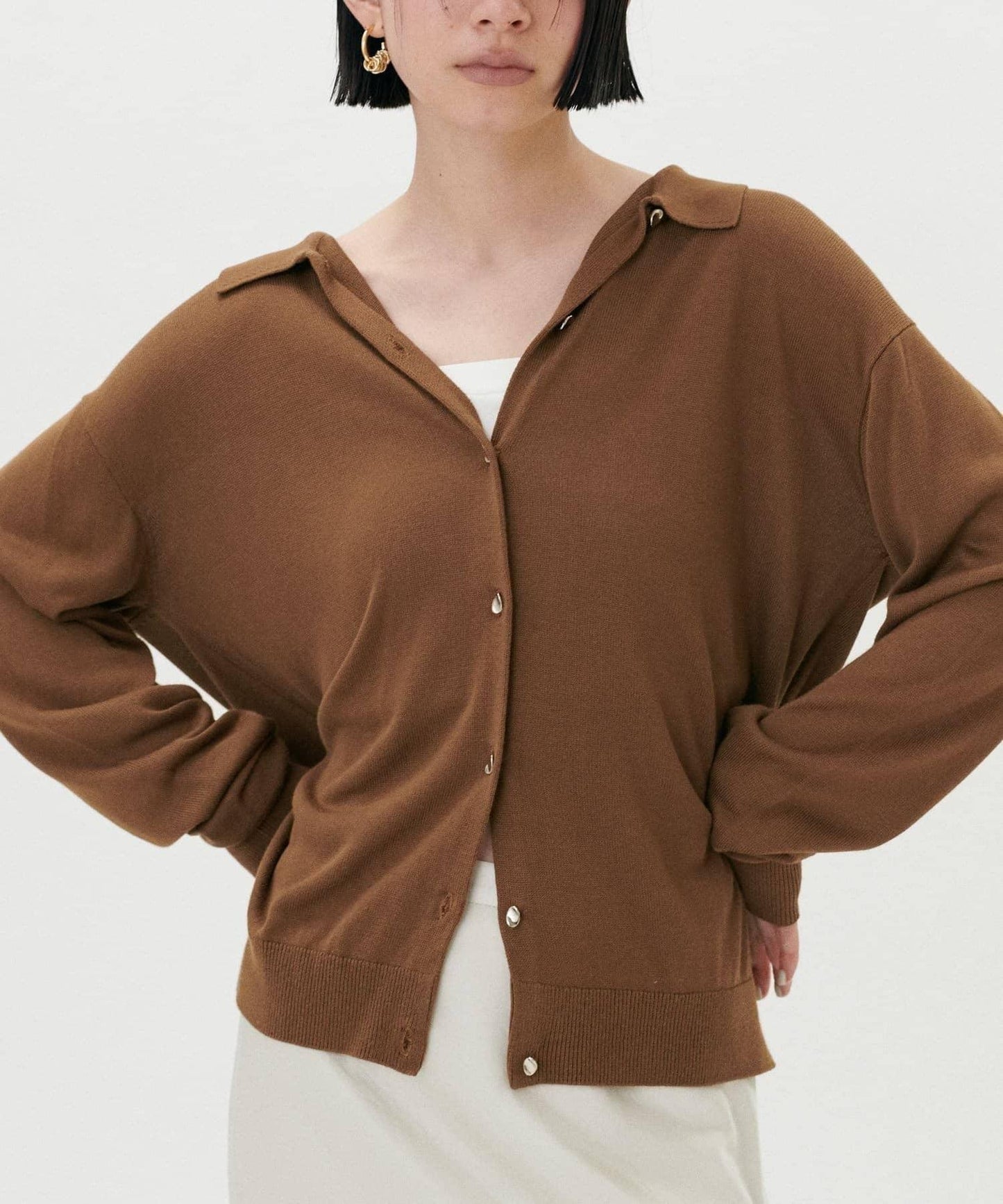 【LARUTA】垂墜感針織POLO衫