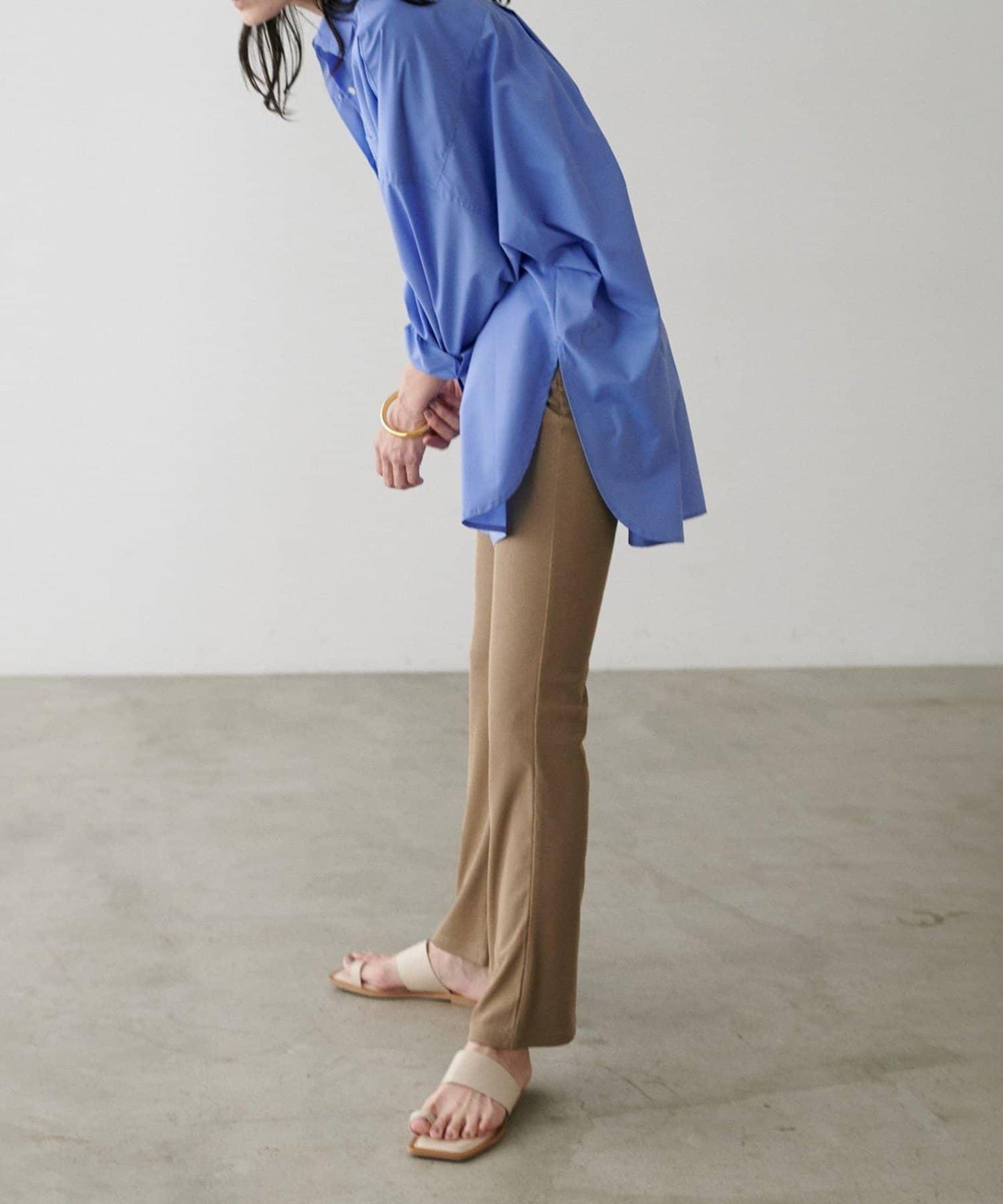 【LARUTA】美麗剪裁羅紋長褲