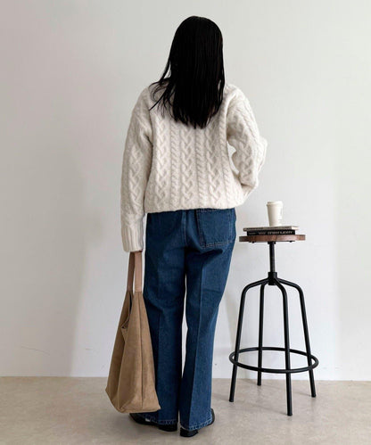 喇叭牛仔休閒褲