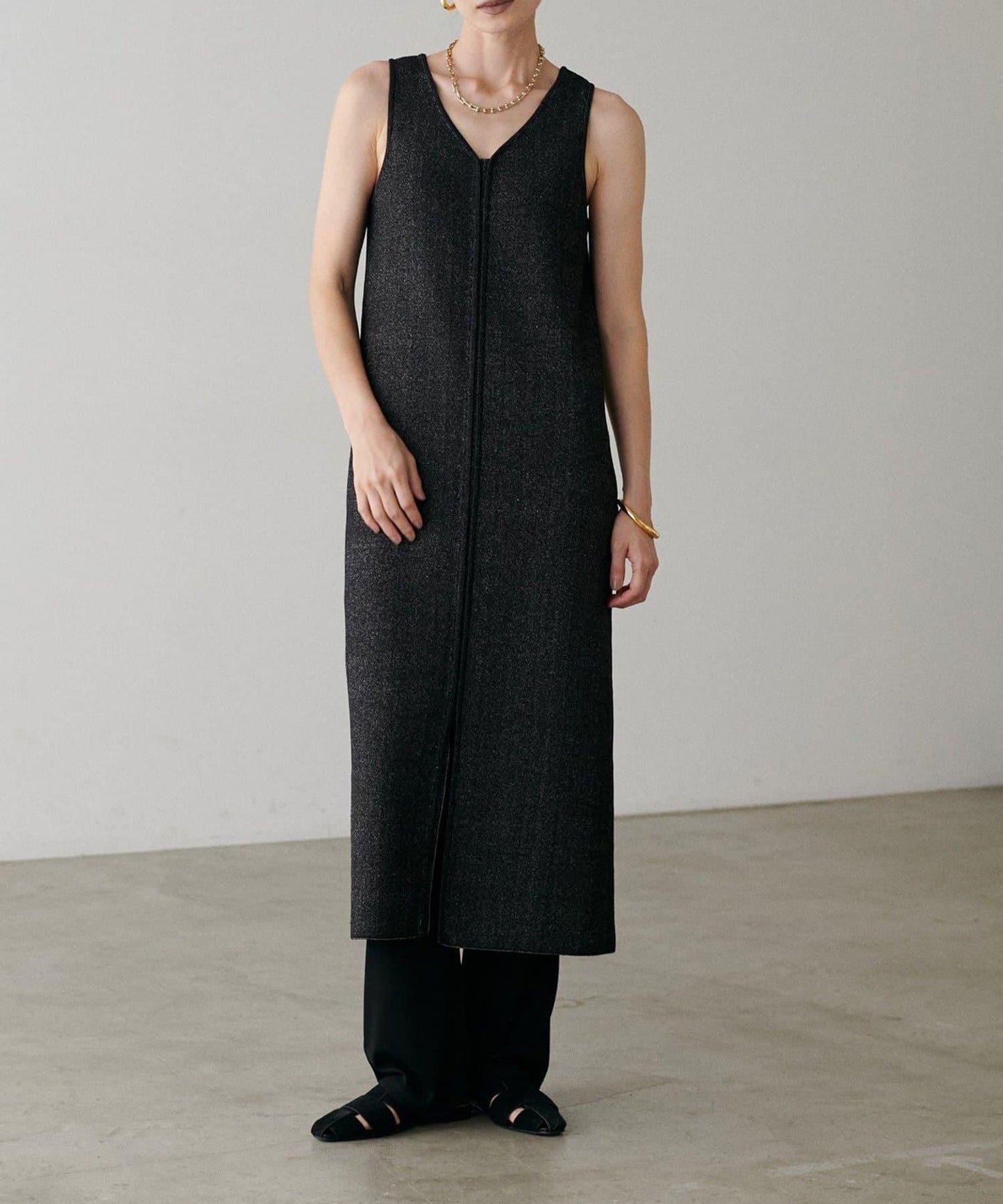 【LARUTA】美麗剪裁羅紋長褲