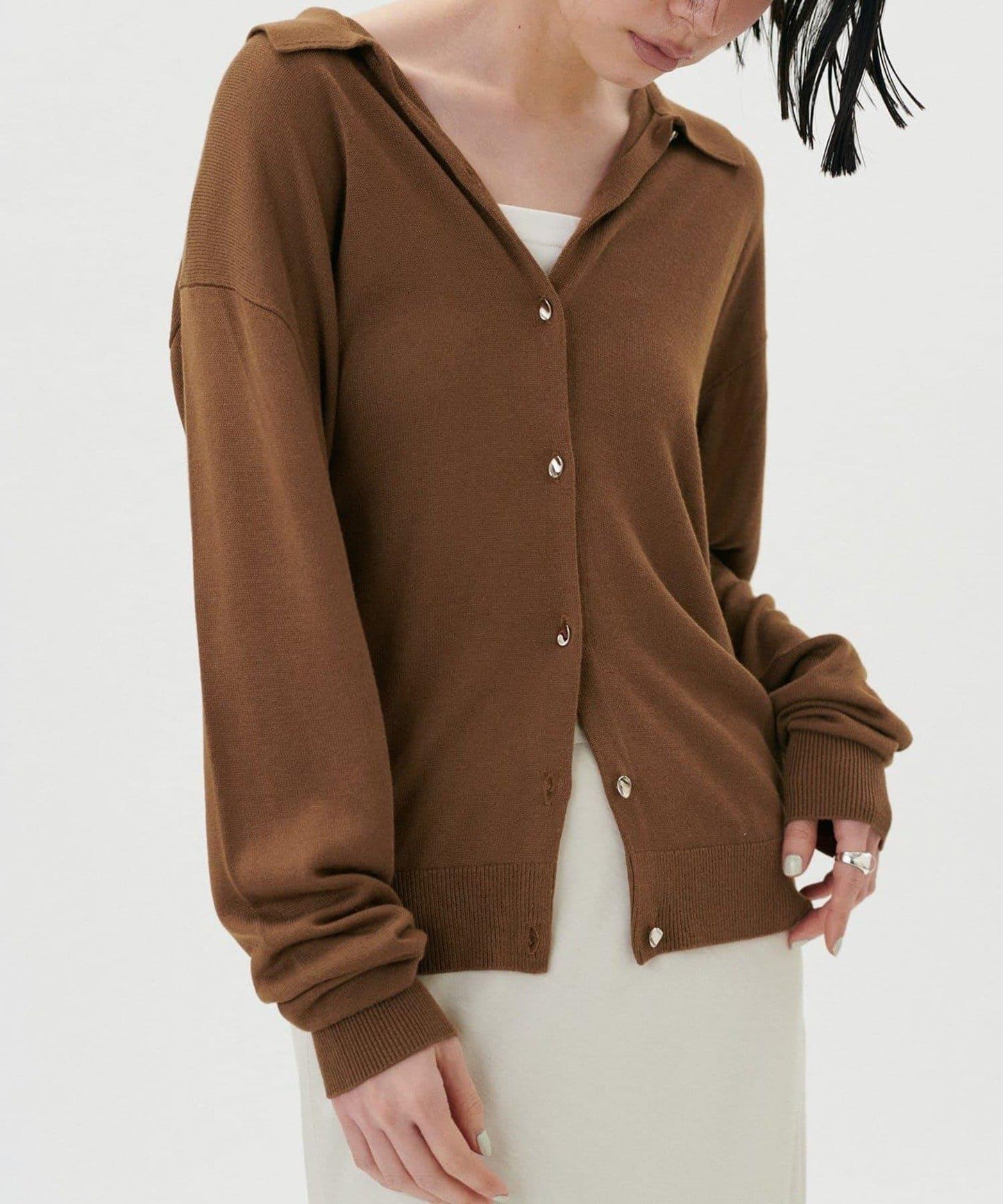 【LARUTA】垂墜感針織POLO衫