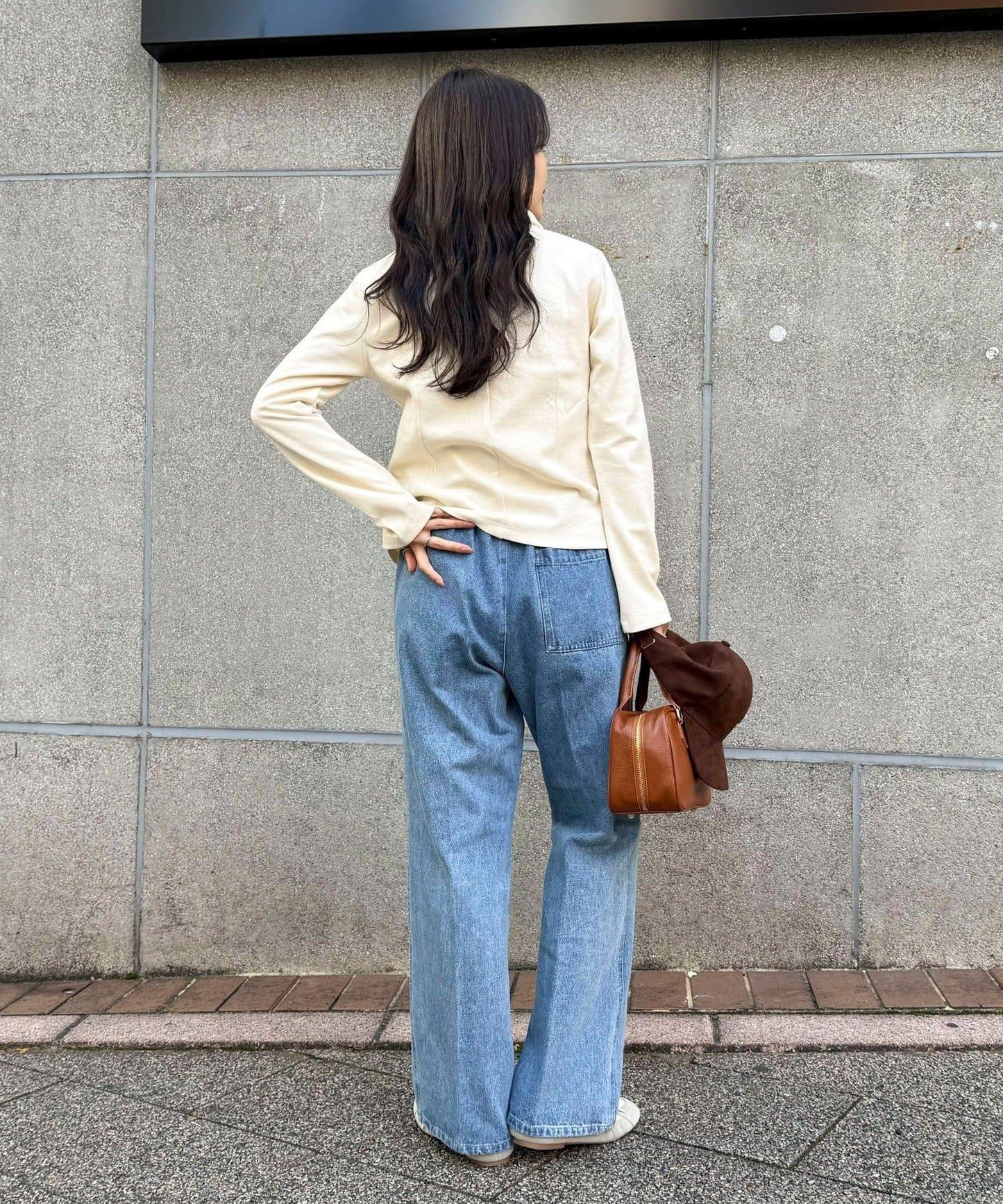 喇叭牛仔休閒褲