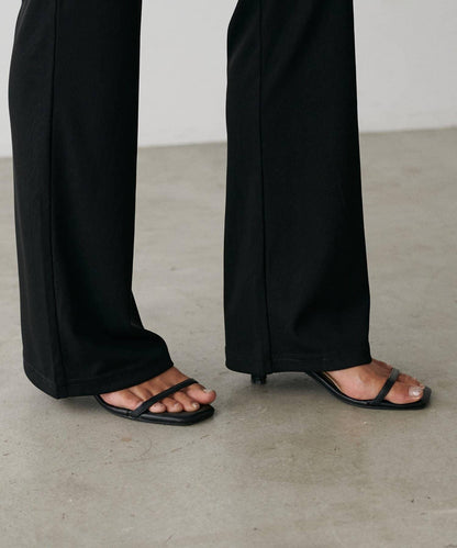 【LARUTA】美麗剪裁羅紋長褲