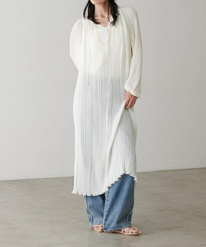 【LARUTA】百褶直筒連衣裙