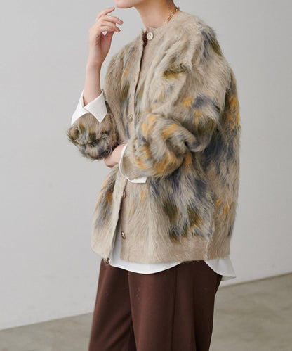 【LARUTA】寬幅PU混紡帶袖口套頭衫