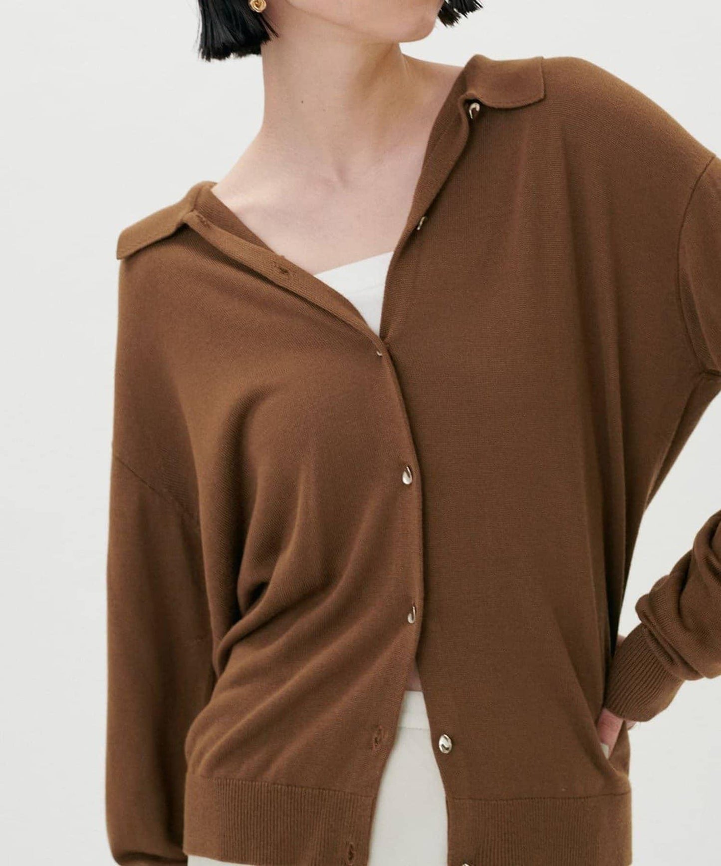 【LARUTA】垂墜感針織POLO衫