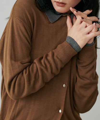 【LARUTA】垂墜感針織POLO衫