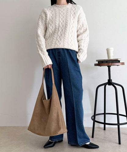 喇叭牛仔休閒褲