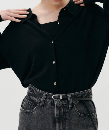 【LARUTA】垂墜感針織POLO衫