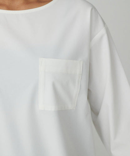 【LARUTA】寬幅PU混紡帶袖口套頭衫