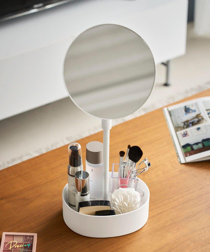 【tower タワー】可調節高度和角度帶收納功能的立式鏡