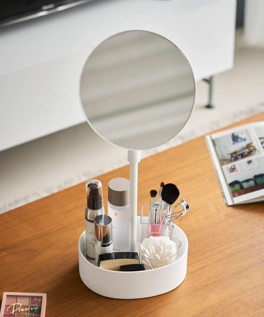 【tower タワー】可調節高度和角度帶收納功能的立式鏡