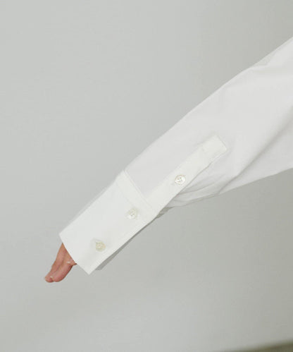 【LARUTA】寬幅PU混紡帶袖口套頭衫