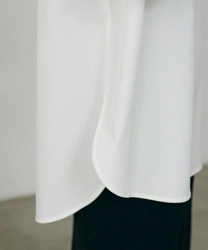 【LARUTA】寬幅PU混紡帶袖口套頭衫