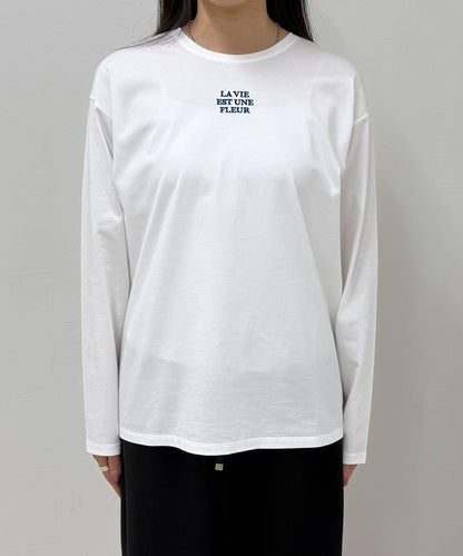 單點刺繡標誌長袖T恤