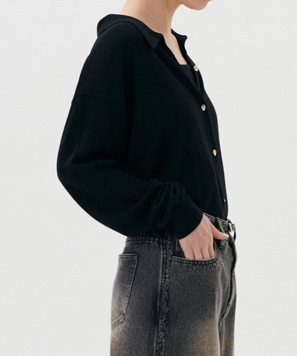 【LARUTA】垂墜感針織POLO衫