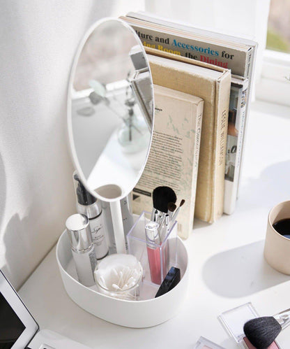 【tower タワー】可調節高度和角度帶收納功能的立式鏡