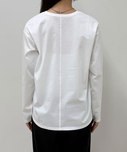 單點刺繡標誌長袖T恤